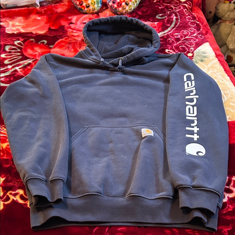 Carhartt Men's S wash out black loose fit Hoodie Sweatshirt